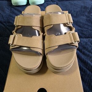 UGG Women's Chestnut Suede Double-Strap Slide Sandals